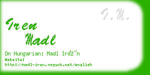 iren madl business card